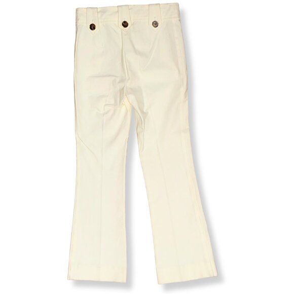 Derek Lam 10 Crosby Cream White Flare Pants Size 0 XS High Waisted Ankle Length - Picture 4 of 9